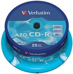 Verbatim CD-R 700 MB AZO Crystal  25 stuks