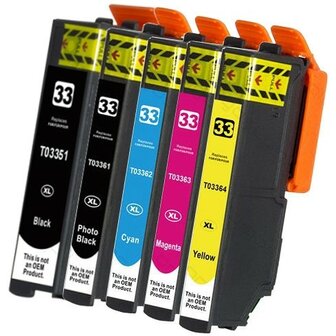 Epson cartridges T33 XL Set (T3357) huismerk