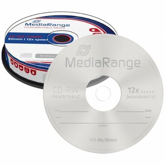 MediaRange CD-RW 700 MB 10 stuks