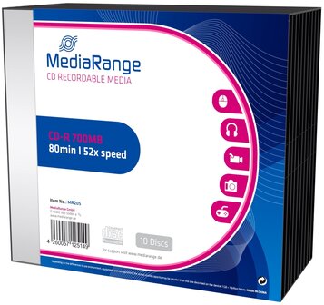 MediaRange CD-R 700 MB 10 stuks slimcase