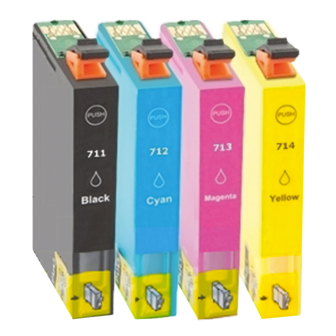 Epson Stylus SX600FW inkt cartridges T0715 Set Compatible