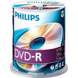 Philips DVD-R 4.7 GB 100 stuks
