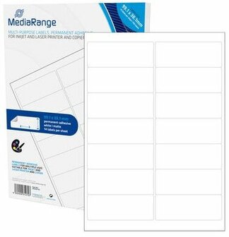 MediaRange A4 etiket 99,1 x 38,1mm 50 vel