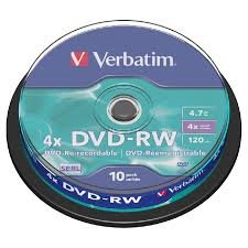 Verbatim DVD-RW 4.7 GB Matt Silver 10 stuks