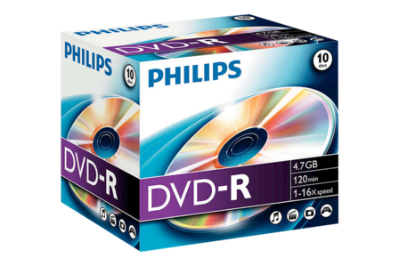 Philips DVD-R 4.7 GB 10 stuks in jewel case