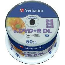 Verbatim Life Series DVD+R DL 8.5 GB Inkjet Printable 50 stuks 