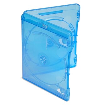Amaray Blu-Ray dubbel doosjes transparant blauw 5 stuks 15mm