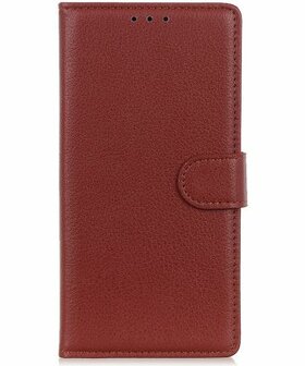 Samsung Galaxy S21 Ultra Hoesje met Pasjes Book Case Kunstleer Bruin