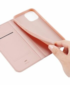Dux Ducis Skin Pro Series Apple iPhone 14 Hoesje Portemonnee Roze