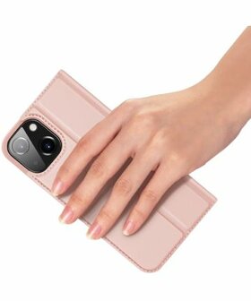 Dux Ducis Skin Pro Series Apple iPhone 14 Hoesje Portemonnee Roze