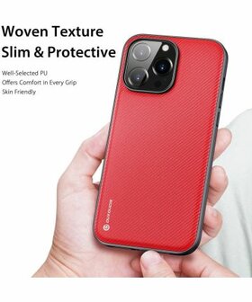 Dux Ducis Fino Series Apple iPhone 14 Pro Max Hoesje Back Cover Rood