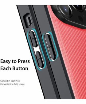 Dux Ducis Fino Series Apple iPhone 14 Pro Max Hoesje Back Cover Rood