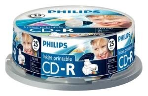 Philips CD-R 700 MB Inkjet Printable 25 stuks