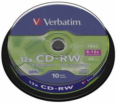 Verbatim CD-RW 700 MB 10 Stuks