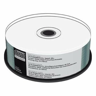 MediaRange CD-R 800MB / 90min 48x  inkjet printable cakebox 25
