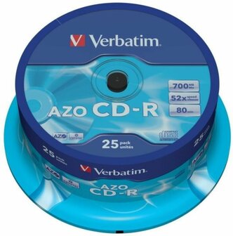 Verbatim CDR 700 MB AZO Crystal  25 stuks