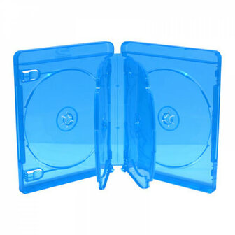 Blu-Ray doosjes 6 disc transparant blauw 3 stuks 22 mm 