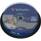 Verbatim BD-R full-printable 25 GB 6x speed in cakebox 10 stuks 