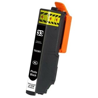 Epson cartridges T33 XL Photoblack (T3361) huismerk