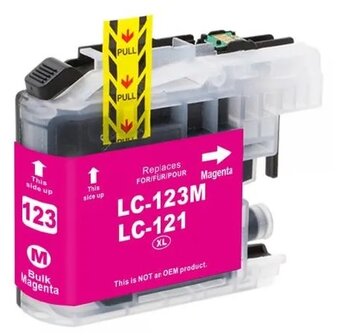 Brother DCP-J132W inktcartridges LC-123 Magenta huismerk