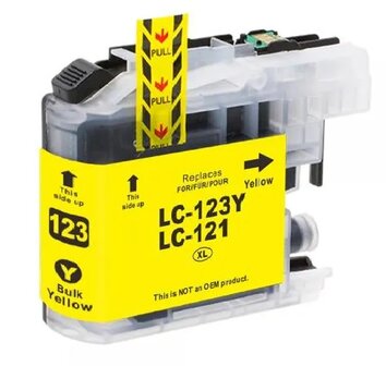 Brother MFC-J4610DW inktcartridges LC-123 Yellow huismerk