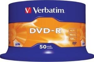 Verbatim DVD-R 4.7 GB Matt Silver 50 stuks 