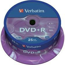 Verbatim DVD+R 4.7 GB Matt Silver 25 stuks 