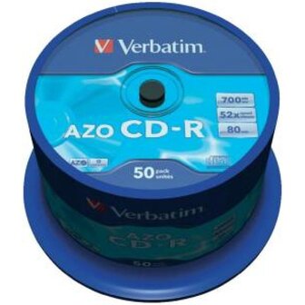 Verbatim CD-R 700 MB AZO Crystal 50 stuks