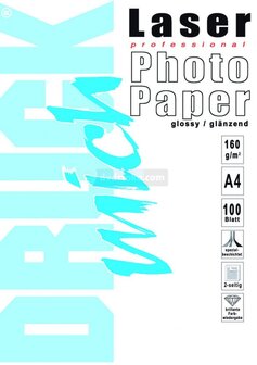 Fotopapier voor laser printer A4 160g/m glans 100 vel
