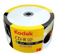  Kodak CD-R 700 MB Inkjet Printable 50 stuks