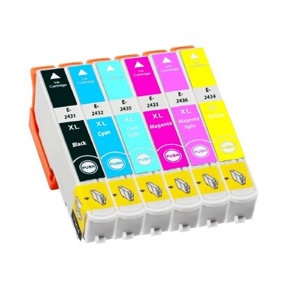 Epson cartridges T2438 XL Set 4 stuks huismerk 