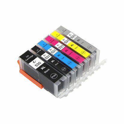 Canon cartridges CLI-531 / PGI-530 set 6 stuks huismerk