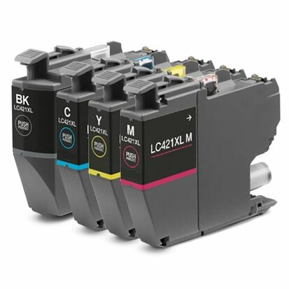 Brother cartridges LC-421 XL Set 4 Stuks huismerk