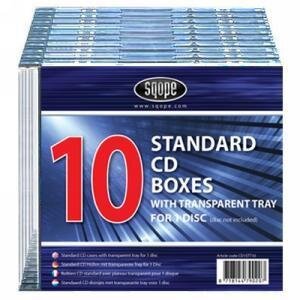 Jewel Case 1 cd Transparant 10 stuks