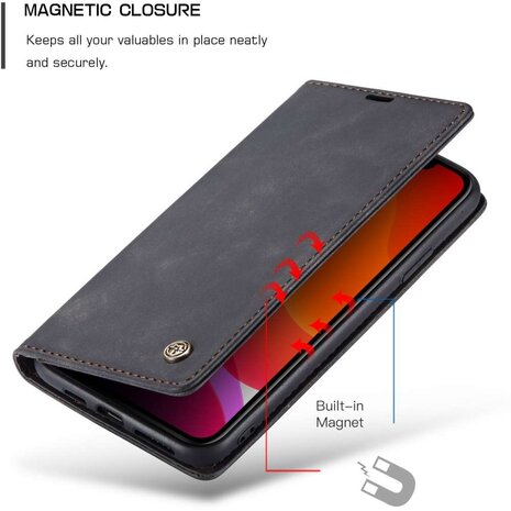 CaseMe Retro Wallet Slim voor iPhone 12 Mini (5.4