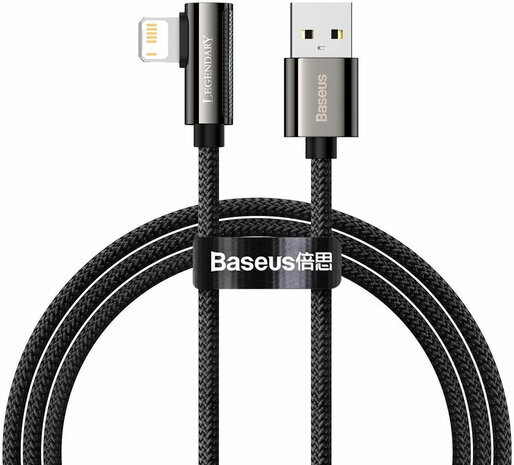 Baseus Legend Series USB naar Apple Lightning Kabel 2.4A Zwart 1M