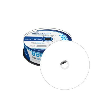  MediaRange BD-R DL printable 50 GB 6x speed in cakebox 25 stuks 