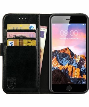 Rosso Element Apple iPhone 7 Plus / 8 Plus Hoesje Book Cover Zwart