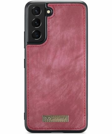 CaseMe 2-in-1 Samsung Galaxy S22 Hoesje Book Case Back Cover Rood