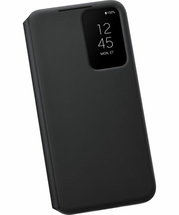 Origineel Samsung Galaxy S22 Hoesje Smart Clear View Cover Zwart