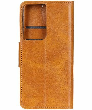 Samsung Galaxy S21 Ultra Hoesje Wallet Book Case Bruin