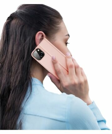 Dux Ducis Skin Pro Series Apple iPhone 14 Hoesje Portemonnee Roze