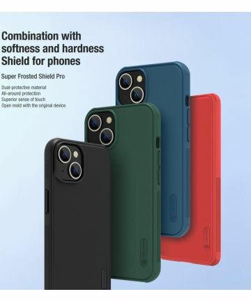 Nillkin Super Frosted Shield Apple iPhone 14 Hoesje Zwart